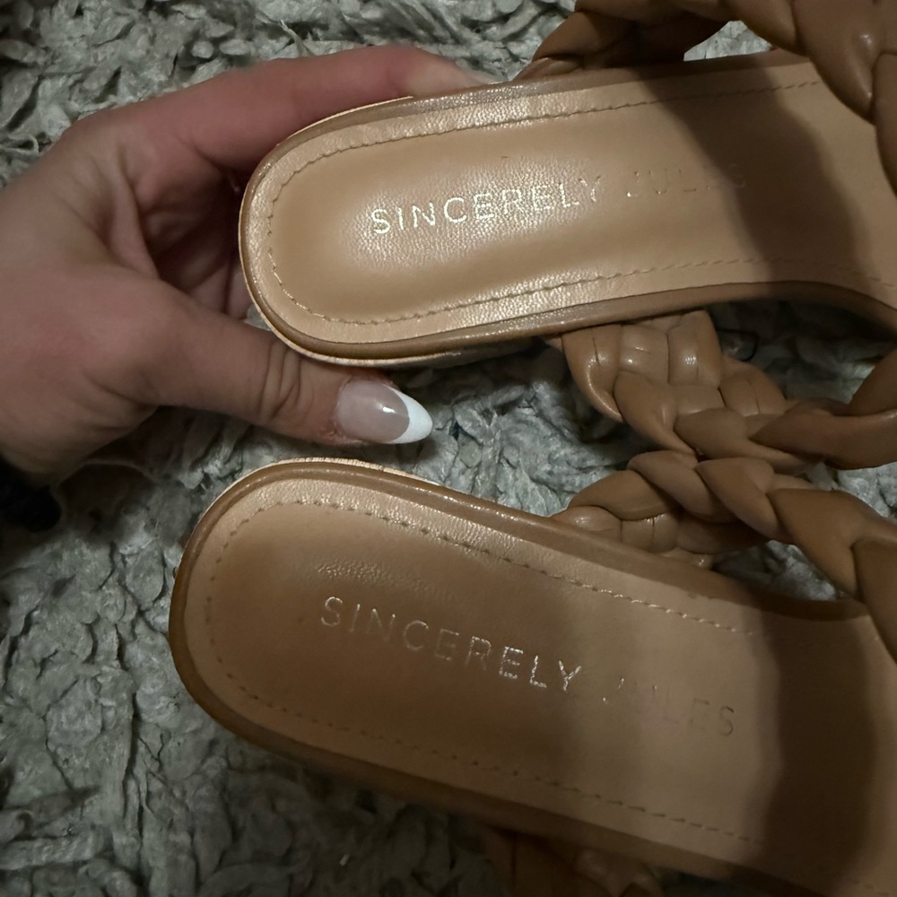 Sincerely Jules Tan Braided Women's Sandals - Picture 6 of 12